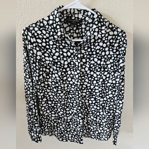 Black and White Blouse